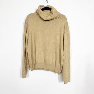 HOPE Ringstrand Lean Sweater Womens 12 Tan Knit Turtleneck Tan Oversized 42
